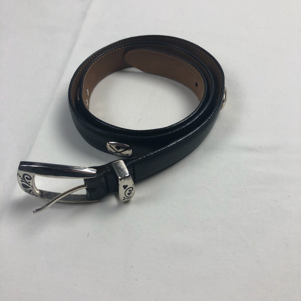 Brighton | Black Leather Belt‎ with Golf Charms